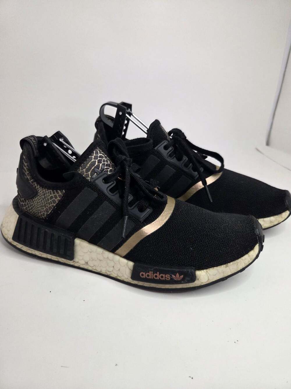 Adidas NMD_R1 Sneakers Black Rose Gold Snake Print